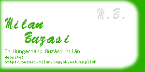 milan buzasi business card