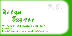 milan buzasi business card